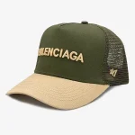 کلاه کتان بالنسیاگا برند 47 رنگ سبز زیتونی Balenciaga Hat