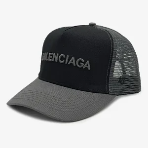 کلاه کتان بالنسیاگا برند 47 رنگ مشکی - طوسی Balenciaga Hat