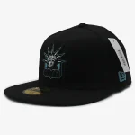 کلاه بیسبالی NYR رنگ مشکی طرح مجسمه آزادی برند New Era Hat