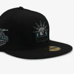 کلاه بیسبالی NYR رنگ مشکی طرح مجسمه آزادی برند New Era Hat - تصویر 4