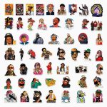 استیکر پنجاه عددی مدل رپر ها rapper sticker pack - تصویر 2
