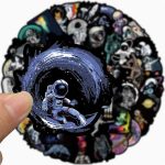 پک استیکر پنجاه عددی فضانورد Astronaut sticker pack
