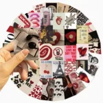 پک استیکر استتیک وینتیج قرمز  Vintage Red Aesthetic Sticker Pack - تصویر 3