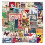 پک استیکر تمبر Vintage Travel Stamp