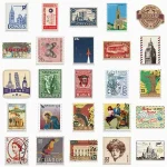 پک استیکر تمبر Vintage Travel Stamp - تصویر 2
