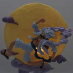 اکشن فیگور انیمه وان پیس طرح لوفی مدل ماه چراغ دار One Piece Luffy Gear 5 Moon Statue Figure - تصویر 5