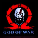لایت باکس گیمینگ طرح خدای جنگ  God of War Kratos Lightbox - تصویر 3