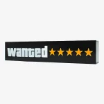 لایت باکس گیمینگ طرح جی تی ای ۵ ستاره GTA Wanted 5 Stars Lightbox - تصویر 2