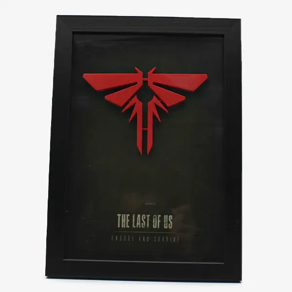 the-last-of-us-firefly-shadow-box-frame-webp-1 تابلو سه بعدی طرح بازی The Last of Us - تصویر 1